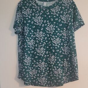 Tickled Teal Floral Short Sleeve Tee